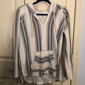 TJMaxx White/Navy Hoodie